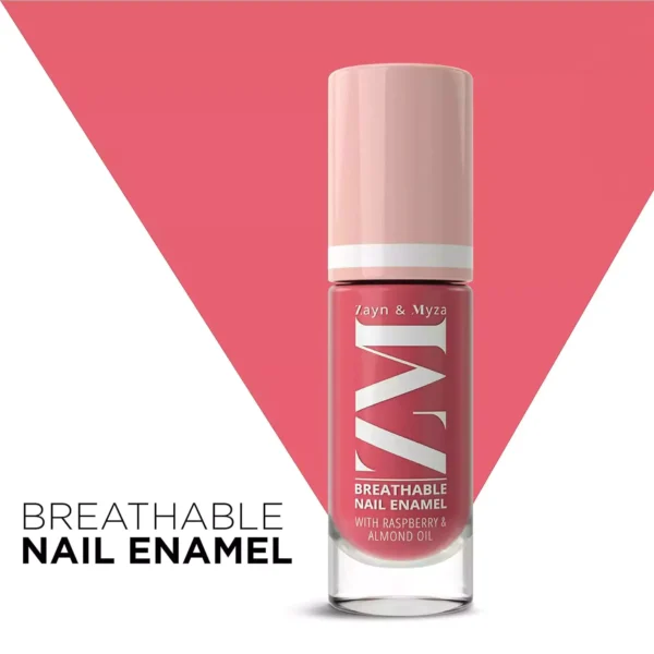zm-nail-polish-11-2-65cddfc378ca4-65cde147a57bf ZM Zayn & Myza Breathable Nail Enamel - Rose Macaroon | Smooth Application | Quick-Drying I Longlasting I Chip-Defiant I Water Permeable | Glossy Finish | 100% Vegan, 6 ml - Image 1