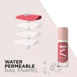 ZM Zayn & Myza Breathable Nail Enamel - Rose Macaroon | Smooth Application | Quick-Drying I Longlasting I Chip-Defiant I Water Permeable | Glossy Finish | 100% Vegan, 6 ml - Image 3