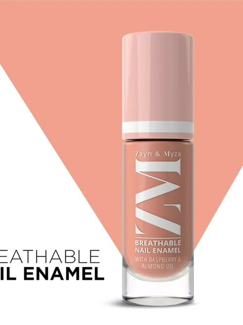 ZM Zayn & Myza Breathable Nail Enamel - Coffee Cream | Smooth Application | Quick-Drying I Longlasting I Chip-Defiant I Water Permeable | Glossy Finish | 100% Vegan, 6 ml