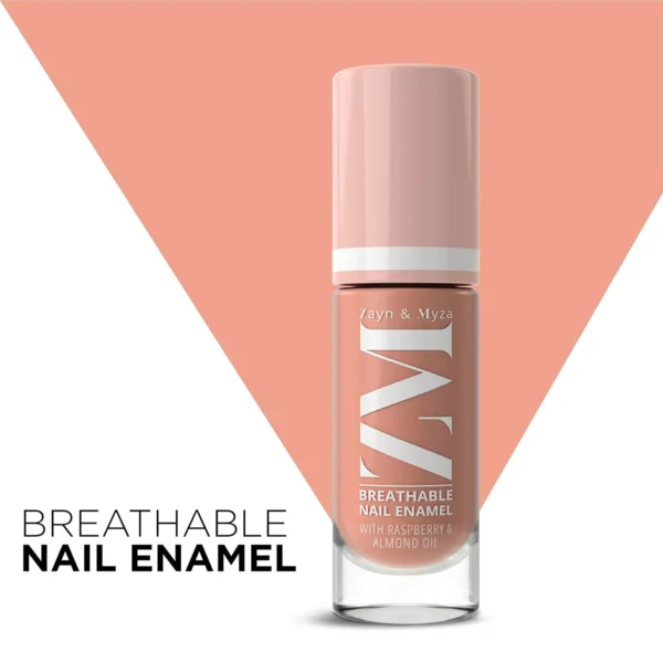 zm-nail-polish-12-2-65cde0cb30535 ZM Zayn & Myza Breathable Nail Enamel - Coffee Cream | Smooth Application | Quick-Drying I Longlasting I Chip-Defiant I Water Permeable | Glossy Finish | 100% Vegan, 6 ml - Image 1