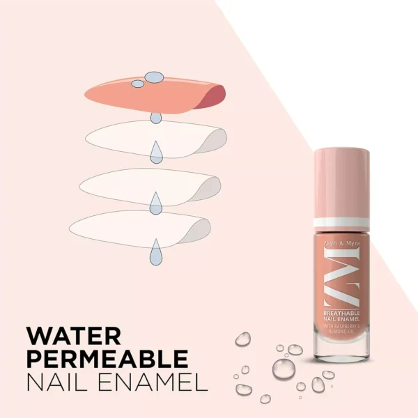 zm-nail-polish-12-4-65cde0c60f943 ZM Zayn & Myza Breathable Nail Enamel - Coffee Cream | Smooth Application | Quick-Drying I Longlasting I Chip-Defiant I Water Permeable | Glossy Finish | 100% Vegan, 6 ml - Image 3