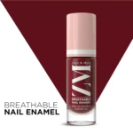 ZM Zayn & Myza Breathable Nail Enamel - Red Velvet | Smooth Application | Quick-Drying I Longlasting I Chip-Defiant I Water Permeable | Glossy Finish | 100% Vegan, 6 ml