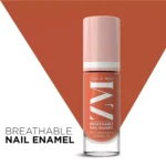 ZM Zayn & Myza Breathable Nail Enamel - Apricot Mousse | Smooth Application | Quick-Drying I Longlasting I Chip-Defiant I Water Permeable | Glossy Finish | 100% Vegan, 6 ml