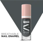 ZM Breathable Nail Enamel Glossy Finish & Water Permeable, Charcoal Smoothie- 6 ml