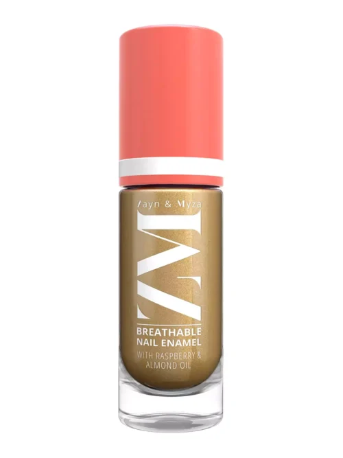 ZM Zayn & Myza Breathable Nail Enamel - Gold Sprinkle | Smooth Application | Quick-Drying I Longlasting I Chip-Defiant I Water Permeable | Glossy Finish | 100% Vegan, 6 ml
