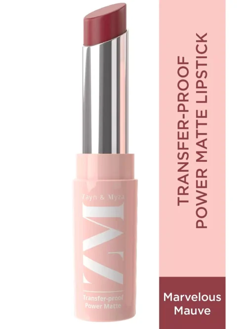 ZM Transfer-Proof Power Matte Bullet Lipstick, Vegan, 3.2 g (Marvellous Mauve)