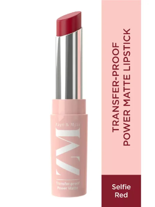 ZM Transfer-Proof Power Matte Bullet Lipstick, Vegan, 3.2 g (Selfie Red)