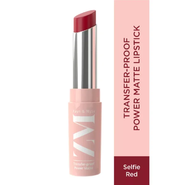 zm-power-matte-lipstick-12-1-65cc97958e6e8 ZM Transfer-Proof Power Matte Bullet Lipstick, Vegan, 3.2 g (Selfie Red) - Image 1