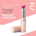 ZM Transfer-Proof Power Matte Bullet Lipstick, Vegan, 3.2 g (Cherry Nectar) - Image 2
