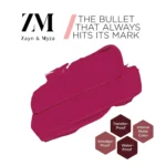 ZM Transfer-Proof Power Matte Bullet Lipstick, Vegan, 3.2 g (Cherry Nectar) - Image 3