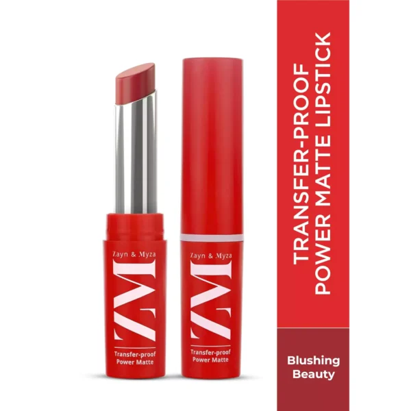 zm-power-matte-lipstick-6-1-65cc92808bd62 ZM Transfer-Proof Power Matte Bullet Lipstick, Vegan, 3.2 g (Blushing Beauty) - Image 1