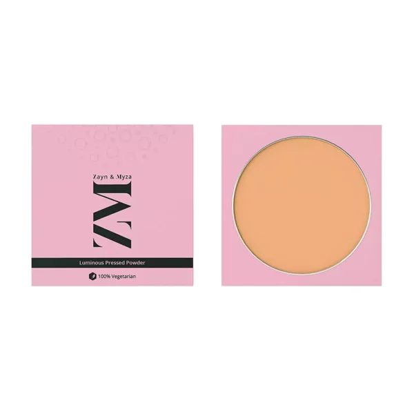 ZM Zayn & Myza Luminous Pressed Powder Sheer Compact, Non Oily Matte Finish, Lightweight, Blends effortlessly & Hides imperfections, Ultra Fine Powder, Matte Finish, Color Correcting, Cruelty Free, 9 g - Image 3