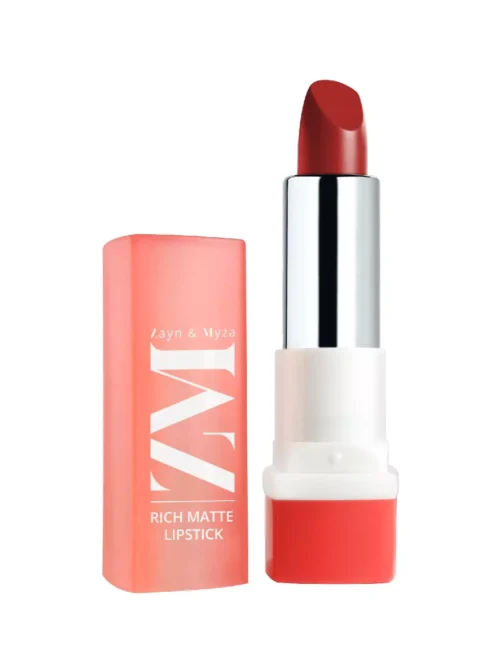 ZM Zayn & Myza Rich Matte Lipstick | Smooth and Light Weight | Intense Color in one Swipe | High Pigmentation Bullet Lip Stick Enriched with Argan oil, Murumuru and Shea Butter, (4.2 g, Iconic)