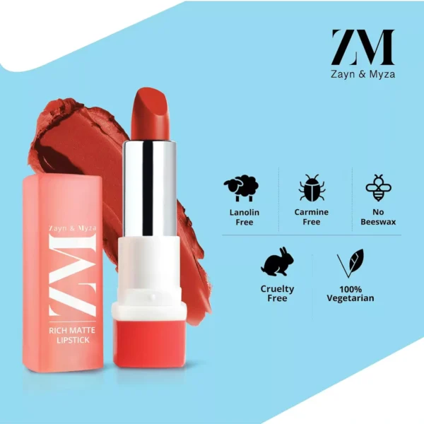 ZM Rich Matte Creamy Bullet Lipstick, Prep Show, 4.2 G - Image 2