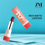 ZM Zayn & Myza Rich Matte Lipstick, Smooth and Light Weight, Intense Color in one Swipe, High Pigmentation Bullet Lip Stick Enriched with Argan oil, Murumuru and Shea Butter, 4.2 g (Mellow Drama) - Image 3