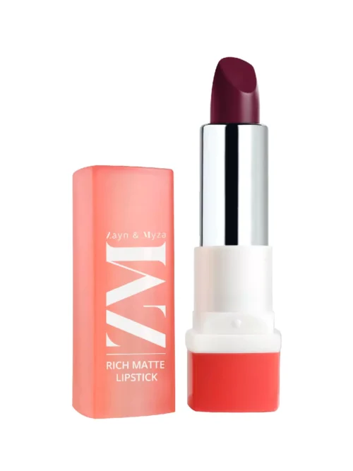 ZM Zayn & Myza Rich Matte Lipstick, Smooth and Light Weight, Intense Color in one Swipe, High Pigmentation Bullet Lip Stick Enriched with Argan oil, Murumuru and Shea Butter, 4.2 g (Shock Wave)