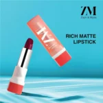 ZM Zayn & Myza Rich Matte Lipstick, Smooth and Light Weight, Intense Color in one Swipe, High Pigmentation Bullet Lip Stick Enriched with Argan oil, Murumuru and Shea Butter, 4.2 g (Shock Wave) - Image 4