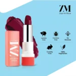 ZM Zayn & Myza Rich Matte Lipstick, Smooth and Light Weight, Intense Color in one Swipe, High Pigmentation Bullet Lip Stick Enriched with Argan oil, Murumuru and Shea Butter, 4.2 g (Shock Wave) - Image 2