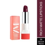 ZM Zayn & Myza Rich Matte Lipstick, Smooth and Light Weight, Intense Color in one Swipe, High Pigmentation Bullet Lip Stick Enriched with Argan oil, Murumuru and Shea Butter, 4.2 g (Shock Wave) - Image 5