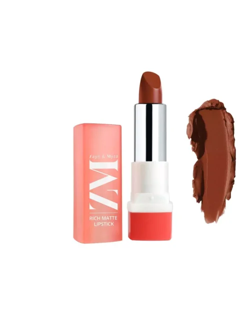 ZM Zayn & Myza Rich Matte Lipstick | Smooth and Light Weight | Intense Color in one Swipe | High Pigmentation Bullet Lip Stick Enriched with Argan oil, Murumuru and Shea Butter, (4.2 g, Forbidden)