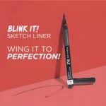 ZM Sketch Eyeliner, Flexi-tip Applicator, Quick-drying Formula, Long-lasting Eye Makeup, Jet Black, 1.6ml
