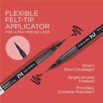 ZM Sketch Eyeliner, Flexi-tip Applicator, Quick-drying Formula, Long-lasting Eye Makeup, Jet Black, 1.6ml - Image 3