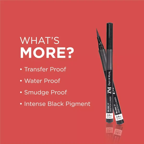 zm-sketch-eyeliner-1-44-65ccb6f846764 ZM Sketch Eyeliner, Flexi-tip Applicator, Quick-drying Formula, Long-lasting Eye Makeup, Jet Black, 1.6ml - Image 5