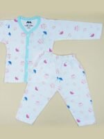 LEANDRO & REUBEN Baby Clothes Set Full Sleeve Jhabla 100% Pure Cotton Top Bottom Set for New Born Baby Night Suit for Baby Boy's & Baby Girl's Sleepsuit Pajama Nightwear Gift Set - Image 2