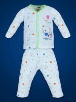 Baby Clothes Set Full Sleeve Jhabla 100% Pure Cotton Top Bottom Set for New Born Baby Night Suit for Baby Boy's & Baby Girl's Sleepsuit Pajama Nightwear Gift Set