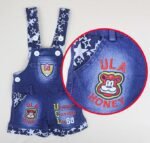 Kids Half Sleeve Denim Dungaree Dress Set with T-shirt for Baby Boys & Baby Girls|100% Cotton Printed Dungaree Set|Kids Dress for Baby Boys and Baby Girls - Image 5