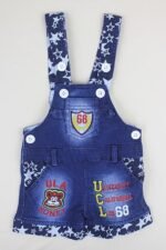 Kids Half Sleeve Denim Dungaree Dress Set with T-shirt for Baby Boys & Baby Girls|100% Cotton Printed Dungaree Set|Kids Dress for Baby Boys and Baby Girls - Image 4