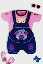 Kids Half Sleeve Denim Dungaree Dress Set with T-shirt for Baby Boys & Baby Girls|100% Cotton Printed Dungaree Set|Kids Dress for Baby Boys and Baby Girls