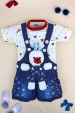Kids Half Sleeve Denim Dungaree Dress Set PACK OF 2 - Image 3