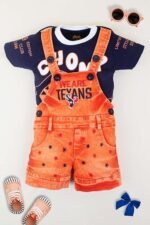 Kids Half Sleeve Denim Dungaree Dress Set PACK OF 2 - Image 3