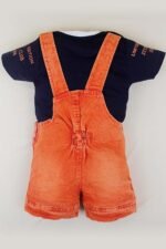 Kids Half Sleeve Denim Dungaree Dress Set PACK OF 2 - Image 8