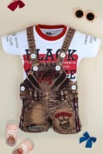 Kids Half Sleeve Denim Dungaree Dress Set PACK OF 2 - Image 3