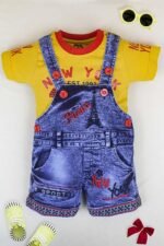 Kids Half Sleeve Denim Dungaree Dress Set PACK OF 2 - Image 2