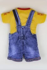 Kids Half Sleeve Denim Dungaree Dress Set PACK OF 2 - Image 4