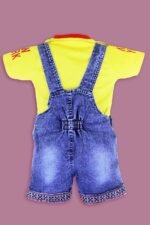 Kids Half Sleeve Denim Dungaree Dress Set PACK OF 2 - Image 4