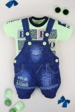 Kids Half Sleeve Denim Dungaree Dress Set PACK OF 2 - Image 2