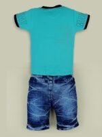 Cotton Round Neck Half Sleeve T-Shirt With Denim Short Clothing Set for Kids Half Pant For Boys Boys Tees Combo_Multicolor - Image 5