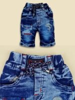 Cotton Round Neck Half Sleeve T-Shirt With Denim Short Clothing Set for Kids Half Pant For Boys Boys Tees Combo_Multicolor - Image 3