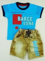 Cotton Half Sleeve T-Shirt With Denim Short PACK OF 2 - Image 10