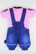Kids Half Sleeve Denim Dungaree Dress Set with T-shirt for Baby Boys & Baby Girls|100% Cotton Printed Dungaree Set|Kids Dress for Baby Boys and Baby Girls - Image 6