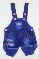 Kids Half Sleeve Denim Dungaree Dress Set with T-shirt for Baby Boys & Baby Girls|100% Cotton Printed Dungaree Set|Kids Dress for Baby Boys and Baby Girls - Image 4