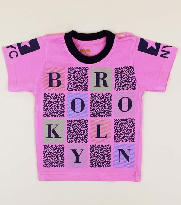 Kids Half Sleeve Denim Dungaree Dress Set with T-shirt for Baby Boys & Baby Girls|100% Cotton Printed Dungaree Set|Kids Dress for Baby Boys and Baby Girls - Image 3