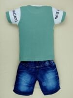 Cotton Half Sleeve T-Shirt With Denim Short PACK OF 2 - Image 4