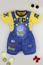 Kids Half Sleeve Denim Dungaree Dress Set PACK OF 2 - Image 2