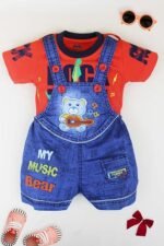 Kids Half Sleeve Denim Dungaree Dress Set PACK OF 2 - Image 2