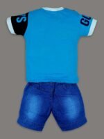 Cotton Half Sleeve T-Shirt With Denim Short PACK OF 2 - Image 9